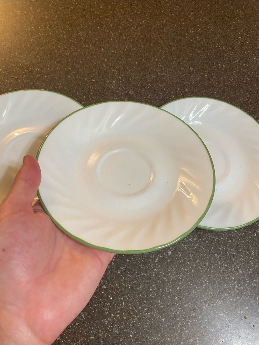 Vintage Corelle White Saucer Set of 3